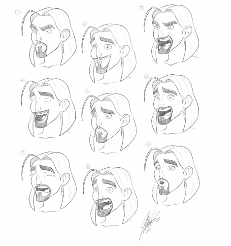 Miguel face expressions study.