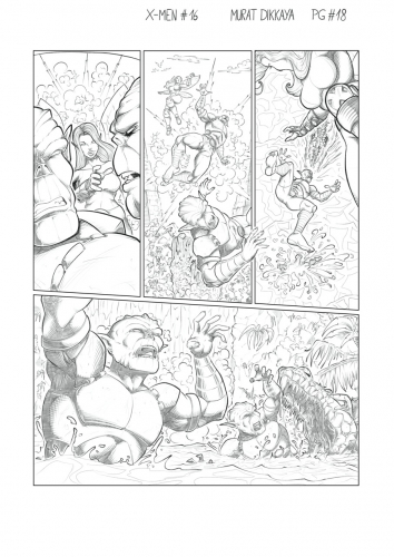 Xmen #16 - Page 18 (Pencils)